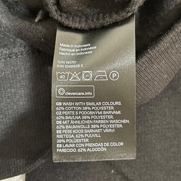 H&M Full Zip Black Hoodie XXL - Picture 4 of 8